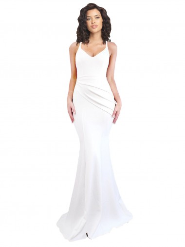 Stretch Crepe Mermaid Long Sleeveless Low Back Black Tie Evening Gown / Prom Dress / Bridesmaid Dress Sheffield