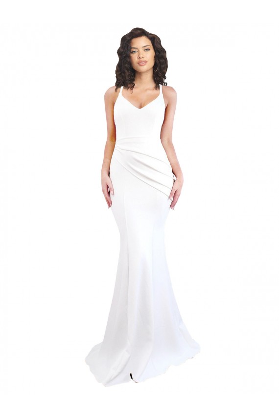 Stretch Crepe Mermaid Long Sleeveless Low Back Black Tie Evening Gown / Prom Dress / Bridesmaid Dress Sheffield