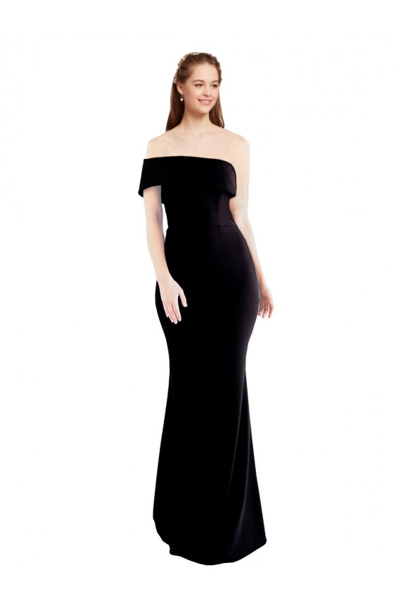 Stretch Crepe Mermaid Long Sleeveless Keyhole Back Prom Dresses Sheffield