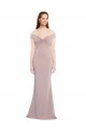 Stretch Crepe Mermaid Long Sleeveless Off the Shoulder Keyhole Back Prom Dresses Sheffield