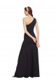 Stretch Crepe A-Line Long Sleeveless Dark Navy Prom Dresses Sheffield