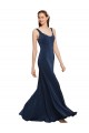 Stretch Crepe A-Line Long Sleeveless Low Back Prom Dress / Bridesmaid Dress Sheffield