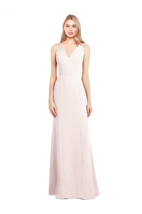 Stretch Crepe Trumpet Long Sleeveless Keyhole Back Semi Formal Evening Dress / Prom Dress / Bridesmaid Dress Sheffield