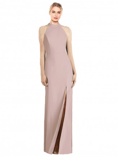 Stretch Crepe Trumpet Long Sleeveless Open Back Semi Formal Evening Dress / Bridesmaid Dress Sheffield
