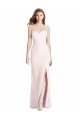 Stretch Crepe Trumpet Long Sleeveless Low Back Front Slit Prom Dresses Sheffield