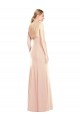 Stretch Crepe Trumpet Long Sleeveless Open Back Semi Formal Evening Dress / Prom Dress / Bridesmaid Dress Sheffield