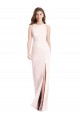 Stretch Crepe Trumpet Long Sleeveless Open Back Front Slit Prom Dresses Sheffield