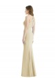 Stretch Crepe Trumpet Long Sleeveless Criss Cross Open Back Semi Formal Evening Dress / Prom Dress / Bridesmaid Dress Sheffield
