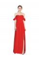 Stretch Crepe A-Line Long Sleeveless Side Slit Prom Dresses Sheffield