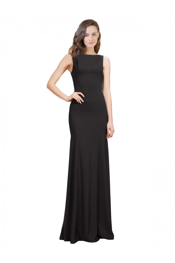 Stretch Crepe Mermaid Long Sleeveless Open Back Prom Dress / Bridesmaid Dress Sheffield