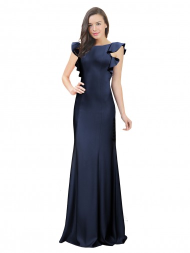 Stretch Crepe Mermaid Long Sleeveless Keyhole Back Prom Dress / Bridesmaid Dress Sheffield