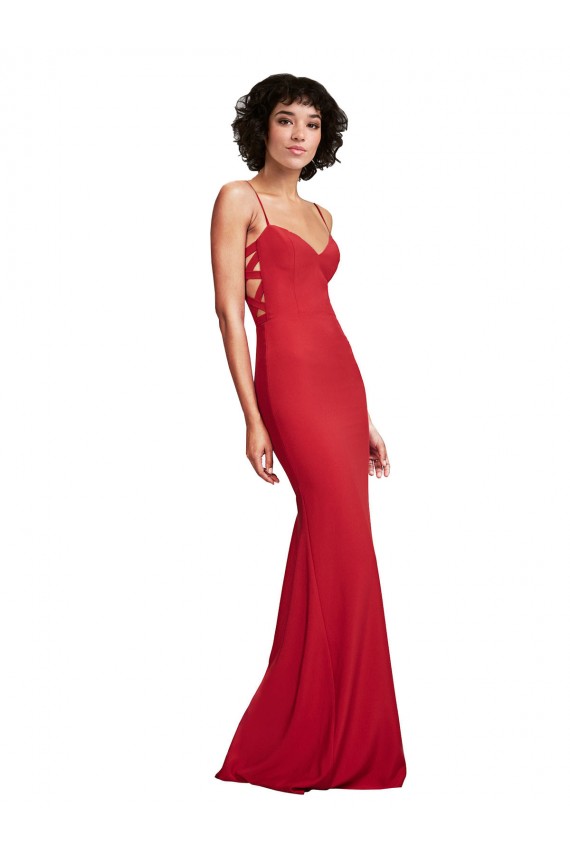 Stretch Crepe Mermaid Long Sleeveless Bridesmaid Dress / Evening Dress Sheffield