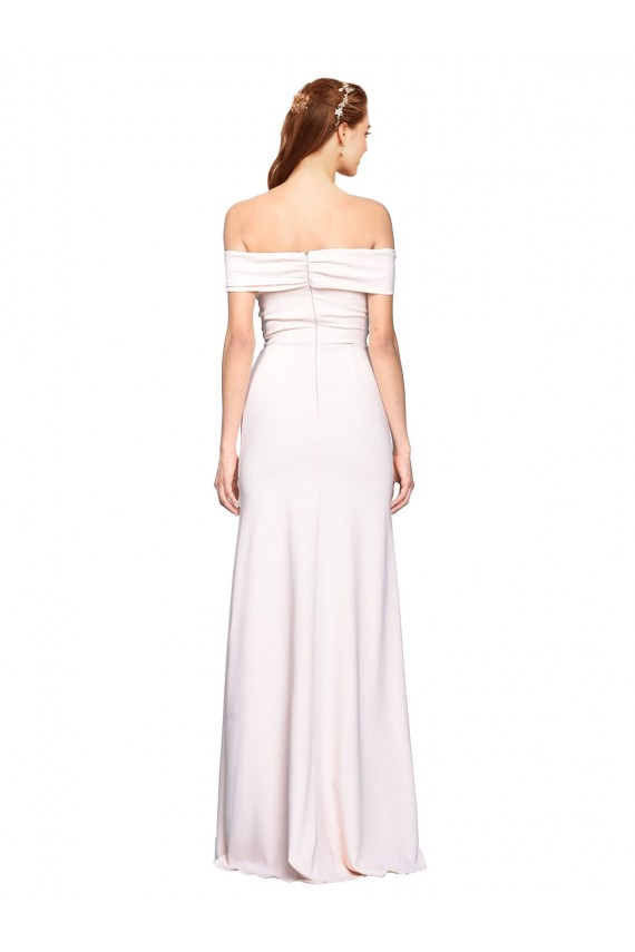 Stretch Crepe Mermaid Long Sleeveless White Formal Dress / Bridesmaid Dress Sheffield