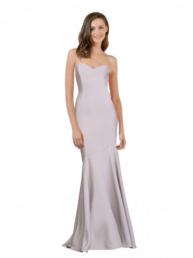 Stretch Crepe Mermaid Long Sleeveless Arctic Lilac Prom Dresses Sheffield