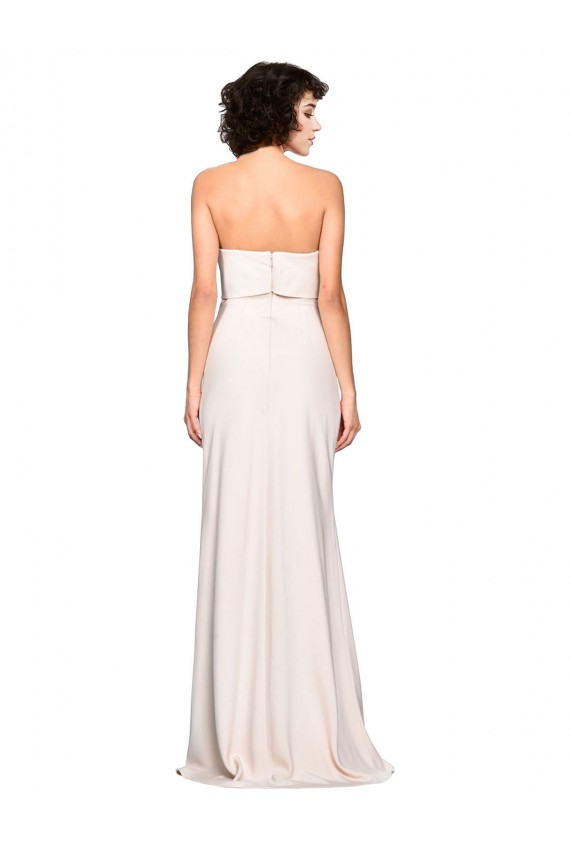 Stretch Crepe Long Sleeveless Bridesmaid Dress / Prom Dress Sheffield