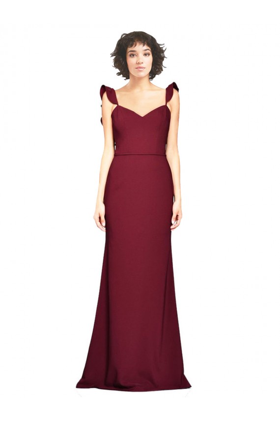 Stretch Crepe Mermaid Mermaid Sleeveless Burgundy Prom Dress / Bridesmaid Dress Sheffield