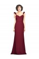 Stretch Crepe Mermaid Mermaid Sleeveless Burgundy Prom Dress / Bridesmaid Dress Sheffield