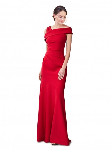 Stretch Crepe Mermaid Long Sleeveless Red Formal Evening Gown / Prom Dress / Bridesmaid Dress Sheffield