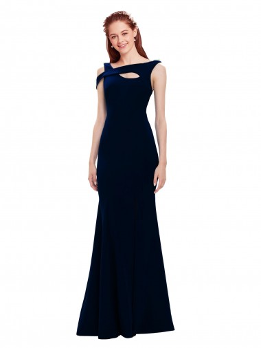 Stretch Crepe Mermaid Long Sleeveless Off the Shoulder Prom Dresses Sheffield