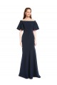 Stretch Crepe Mermaid Short Sleeves Long Bridesmaid Dress / Formal Dress Sheffield