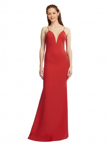 Stretch Crepe Mermaid Long Sleeveless Open Back Formal Evening Gown / Prom Dress / Bridesmaid Dress Sheffield