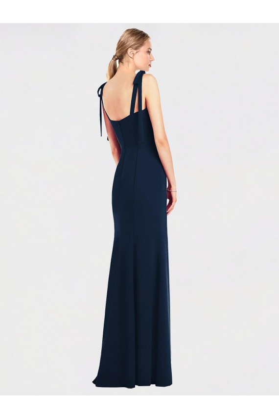 Stretch Crepe Trumpet Trumpet Sleeveless Dark Navy Semi Formal Evening Dress / Prom Dress / Bridesmaid Dress Sheffield