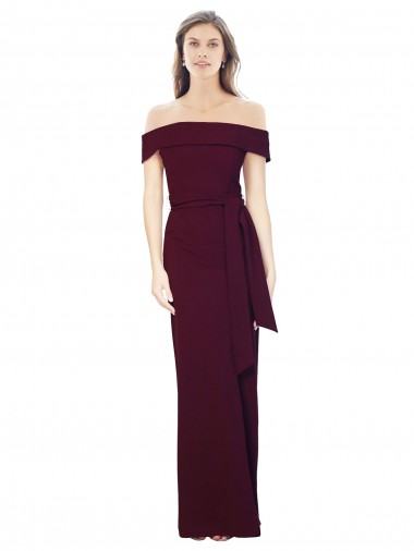 Stretch Crepe Mermaid Long Sleeveless Off the Shoulder Low Back Prom Dresses Sheffield