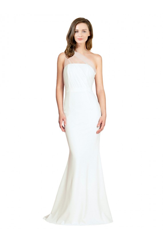 Stretch Crepe & Tulle Mermaid Sweep Train Sleeveless Formal Evening Gown / Bridesmaid Dress Sheffield