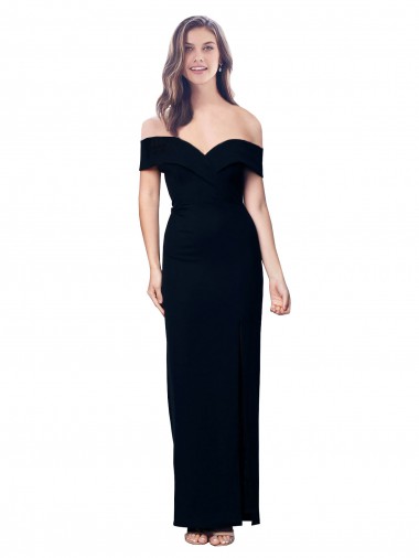 Stretch Crepe Mermaid Mermaid Sleeveless Black Formal Dress / Bridesmaid Dress Sheffield