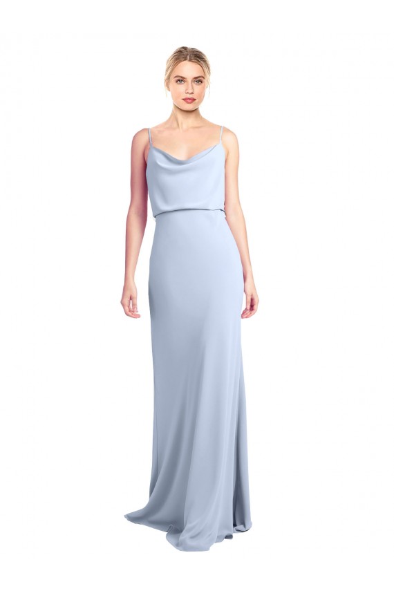 Stretch Crepe Sheath Long Sleeveless V-Back Formal Dress / Bridesmaid Dress Sheffield