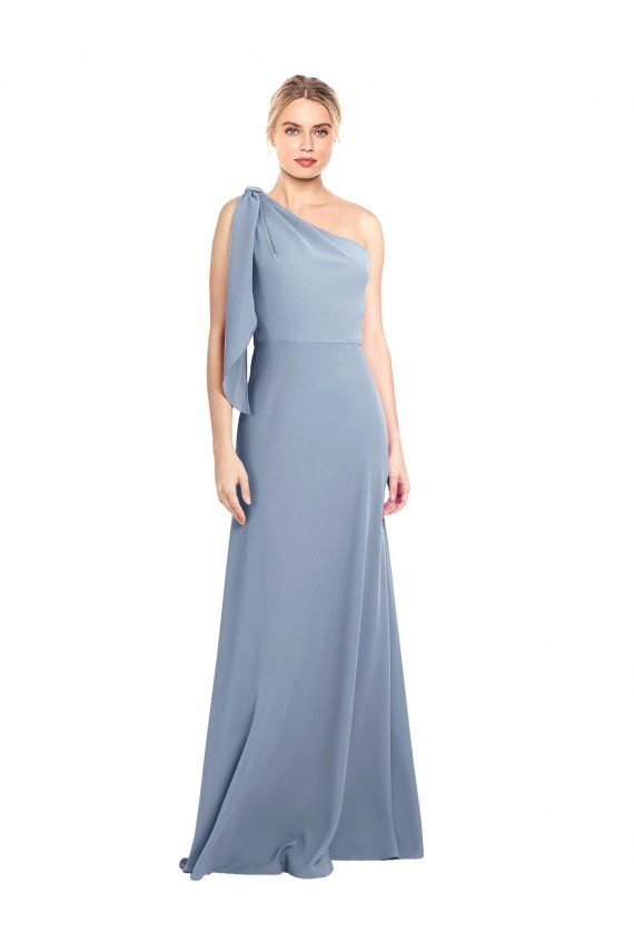 Stretch Crepe Sheath Long Flutter Sleeves Formal Dress / Bridesmaid Dress Sheffield