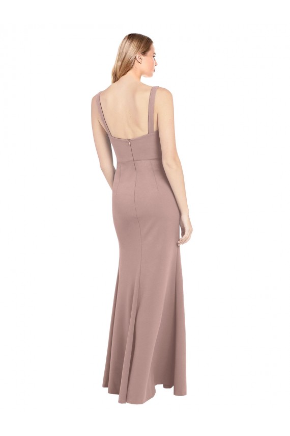 Stretch Crepe Mermaid Long Sleeveless Side Slit Prom Dresses Sheffield