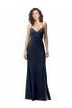 Stretch Crepe Sheath Long Sleeveless Criss Cross Back Formal Evening Gown / Prom Dress / Bridesmaid Dress Sheffield