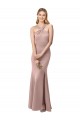Stretch Crepe Sheath Long Sleeveless Criss Cross Back Prom Dress / Bridesmaid Dress Sheffield