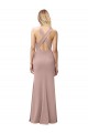 Stretch Crepe Sheath Long Sleeveless Criss Cross Back Prom Dress / Bridesmaid Dress Sheffield