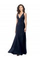 Stretch Crepe A-Line Sleeveless Dark Navy Formal Dress / Bridesmaid Dress Sheffield