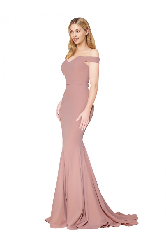 Stretch Crepe Mermaid Sweep Train Sleeveless Formal Evening Gown / Prom Dress / Bridesmaid Dress Sheffield