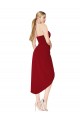 Stretch Crepe Mermaid Knee Length Sleeveless Burgundy Prom Dresses Sheffield