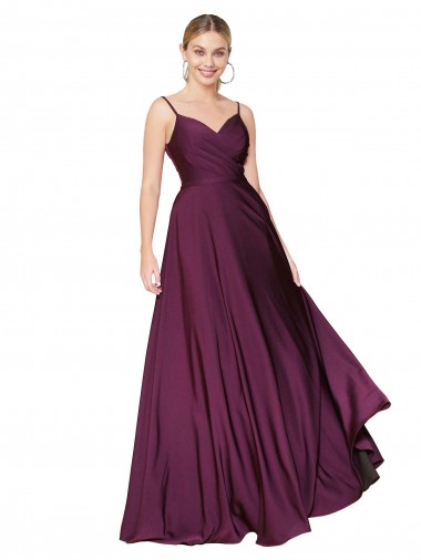 Stretch Crepe A-Line Long Sleeveless V-Back Formal Evening Gown / Prom Dress / Bridesmaid Dress Sheffield