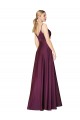 Stretch Crepe A-Line Long Sleeveless V-Back Formal Evening Gown / Prom Dress / Bridesmaid Dress Sheffield