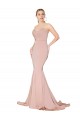 Stretch Crepe Mermaid Long Sleeveless Mauve Low Back Formal Dress / Bridesmaid Dress Sheffield