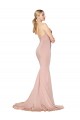 Stretch Crepe Mermaid Long Sleeveless Mauve Low Back Formal Dress / Bridesmaid Dress Sheffield