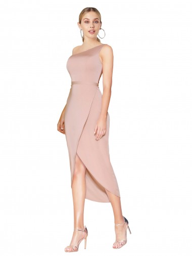 Stretch Crepe Mermaid Knee Length Sleeveless Formal Dress / Bridesmaid Dress Sheffield