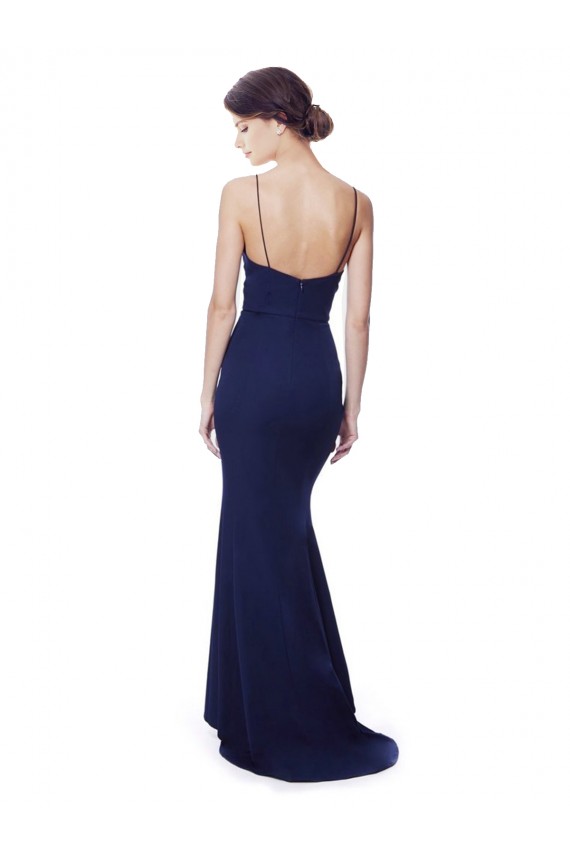 Stretch Crepe Mermaid Long Sleeveless Open Back Formal Dress / Bridesmaid Dress Sheffield