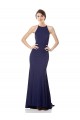 Stretch Crepe Mermaid Mermaid Sleeveless Navy Blue Bridesmaid Dress / Formal Dress Sheffield