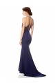 Stretch Crepe Mermaid Mermaid Sleeveless Navy Blue Bridesmaid Dress / Formal Dress Sheffield