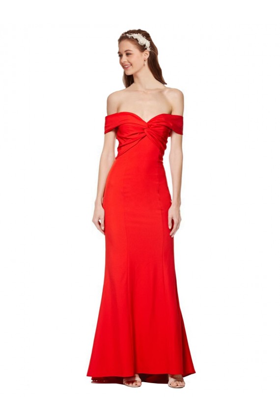 Stretch Crepe Mermaid Long Sleeveless Bridesmaid Dress / Formal Dress Sheffield