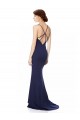 Stretch Crepe Mermaid Long Sleeveless Criss Cross Open Back Formal Evening Gown / Prom Dress / Bridesmaid Dress Sheffield