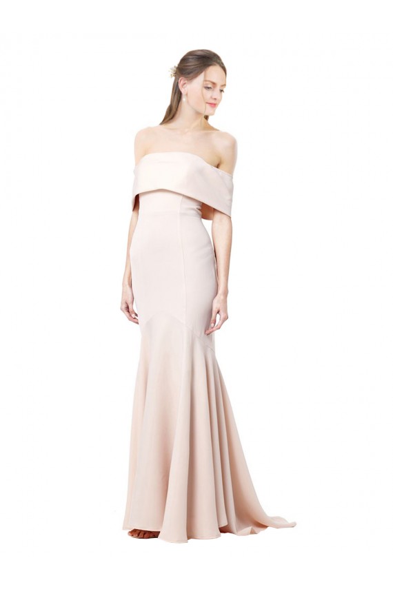 Stretch Crepe Mermaid Long Sleeveless Nude Formal Evening Gown / Prom Dress / Bridesmaid Dress Sheffield
