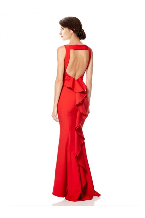 Stretch Crepe Mermaid Long Sleeveless Open Back Bridesmaid Dress / Evening Gowns Sheffield